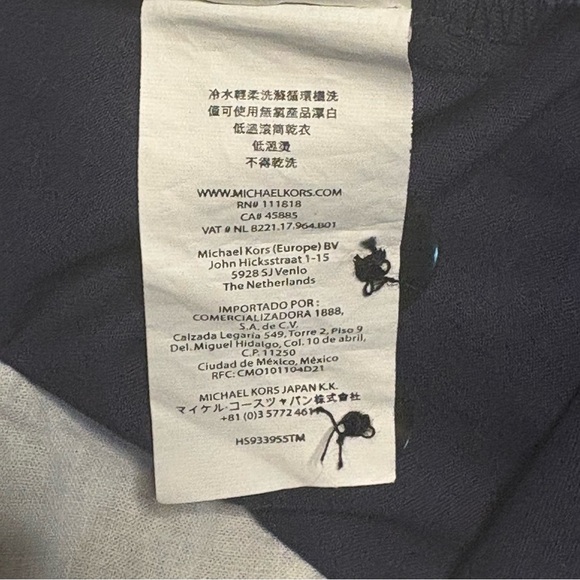 Michael Kors Dark Blue Patterned Men's Shorts - Picture 13 of 13